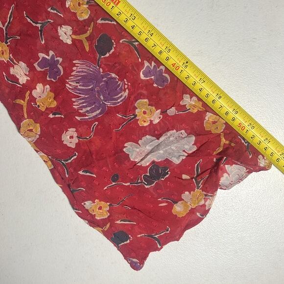 byTiMo Semi Couture Layered Ruffles Feminine Maxi Floral Red Womens‎ Size Medium - Picture 8 of 9